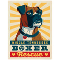 Middle TN Boxer Rescue Letterpress Vinyl Sticker