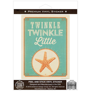 Twinkle Little Starfish Vinyl Sticker