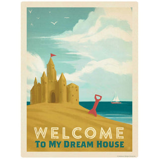 Sand Castle Welcome To My Dream House Vinyl Sticker