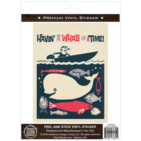 Havin A Whale Of A Time Vinyl Sticker