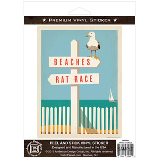Beaches Rat Race Seagull Vinyl Sticker