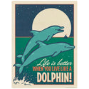 Live Like A Dolphin Vinyl Sticker