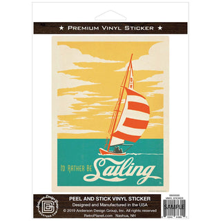 I Would Rather Be Sailing Vinyl Sticker