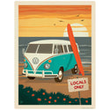 Locals Only Surf Van Vinyl Sticker