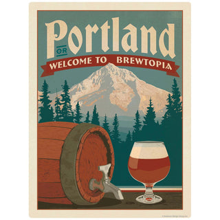 Portland Oregon Brewtopia Beer Vinyl Sticker