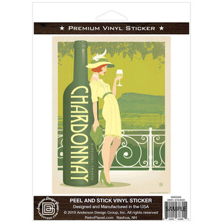 Chardonay Burgundy France Wine Vinyl Sticker