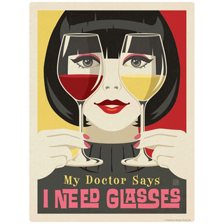 I Need Wine Glasses Vinyl Sticker