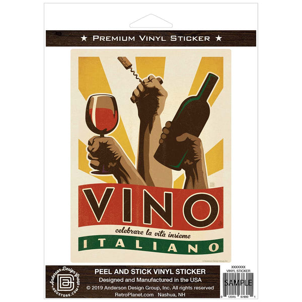 Vino Italiano Italian Wine Vinyl Sticker