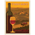 Tuscany Italy Vintage Red Wine Vinyl Sticker
