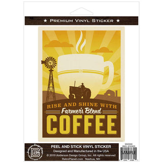 Farmers Blend Coffee Vinyl Sticker