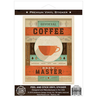 Coffee Brew Master Vinyl Sticker