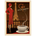 Cafe Eiffel Tower French Coffee Vinyl Sticker