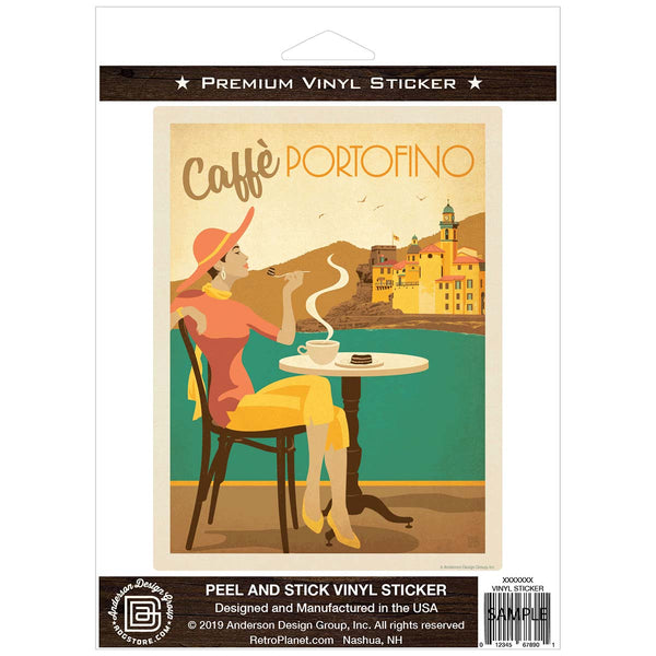 Caffe Portofino Italian Coffee Vinyl Sticker