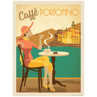 Caffe Portofino Italian Coffee Vinyl Sticker