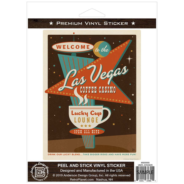 Las Vegas Coffee Casino Vinyl Sticker