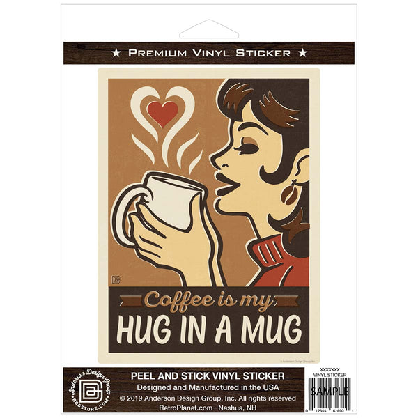 Coffee Is My Hug In a Mug Vinyl Sticker