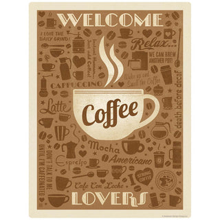 Welcome Coffee Lovers Vinyl Sticker