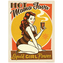 Hot Mama Java Coffee Pinup Girl Vinyl Sticker