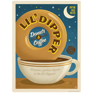 Lil Dipper Donut Coffee Shop Vinyl Sticker