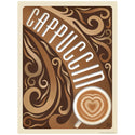 Cappuccino Heart Coffee Vinyl Sticker
