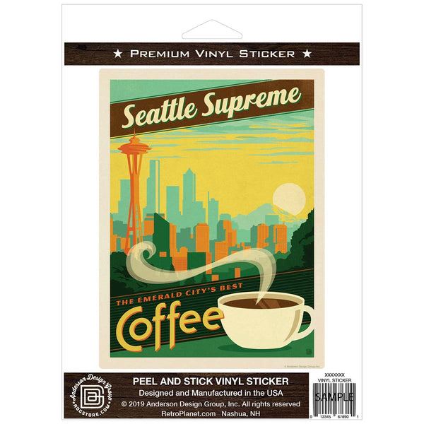 Seattle Supreme Best Coffee Vinyl Sticker