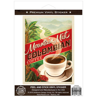 Colombian Coffee Mountain Mist Vinyl Sticker