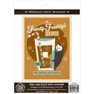 Frosty Freddys Iced Coffee Vinyl Sticker