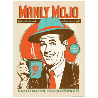 Manly Mojo Coffee Vinyl Sticker