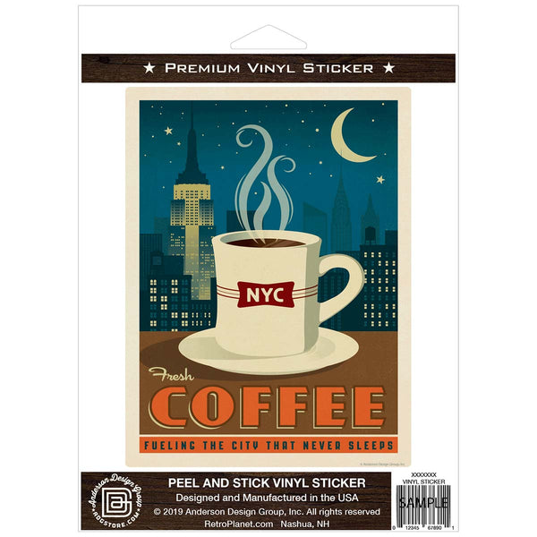 New York City Coffee NYC Vinyl Sticker