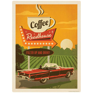 Coffee Roadhouse Diner Vinyl Sticker