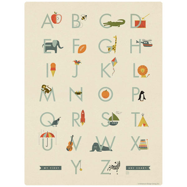 My First ABC Alphabet Chart Vinyl Sticker For Boys