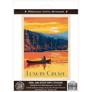 Luxury Cruise Canoe Vinyl Sticker
