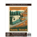 Travel By Trailer Camping Vinyl Sticker