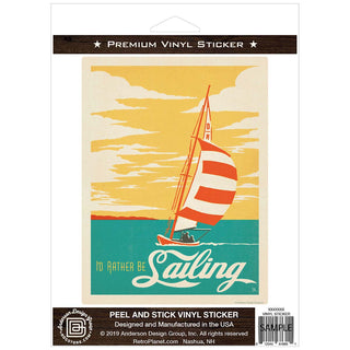 Id Rather Be Sailing Vinyl Sticker