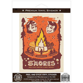 Smores Kids Camping Vinyl Sticker