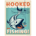 Hooked On Fishing Vinyl Sticker