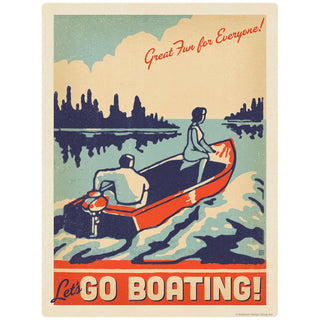 Lets Go Boating Vinyl Sticker