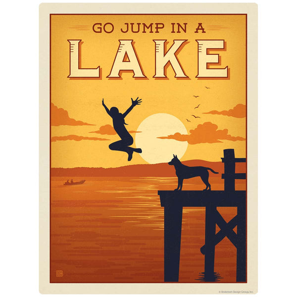 Go Jump In A Lake Vinyl Sticker