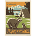 Happy Campers Raccoon Vinyl Sticker