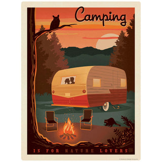 Camping Is For Nature Lovers Vinyl Sticker