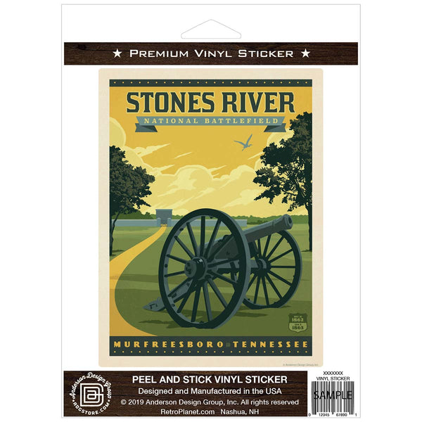 Stones River Battlefield Murfreesboro Tennessee Vinyl Sticker