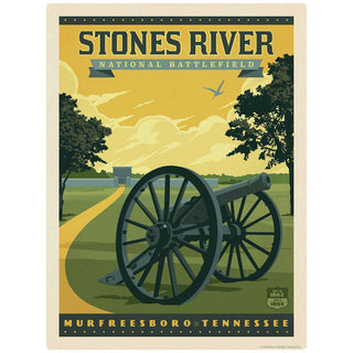 Stones River Battlefield Murfreesboro Tennessee Vinyl Sticker