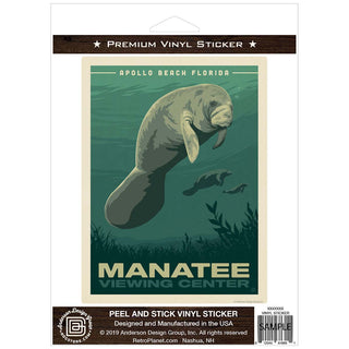 Manatee Apollo Beach Florida Vinyl Sticker