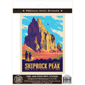 Shiprock Peak New Mexico Vinyl Sticker