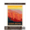 Cedar Breaks Utah Vinyl Sticker