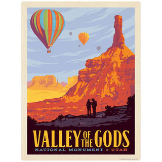 Valley Of The Gods Utah Vinyl Sticker