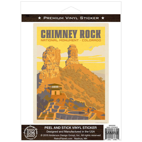 Chimney Rock National Monument Colorado Vinyl Sticker