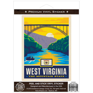 West Virginia Mountain State Vinyl Sticker