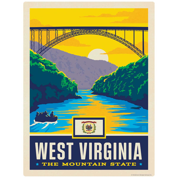 West Virginia Mountain State Vinyl Sticker