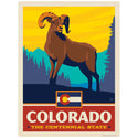 Colorado Centennial State Ram Vinyl Sticker